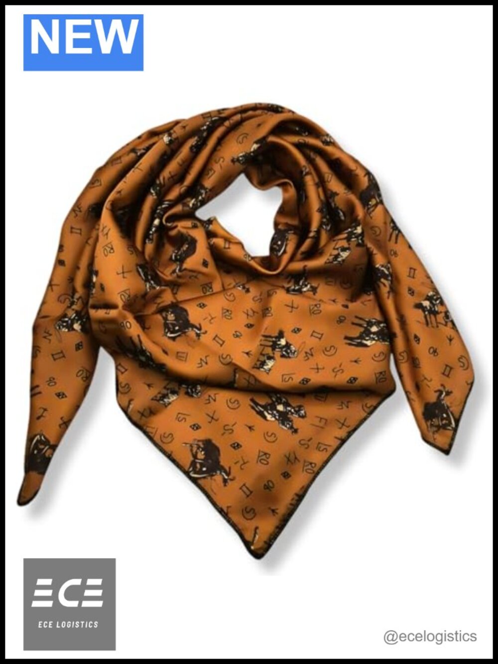 Silk Blend Wild Rag Scarf 36'' Western Cowboy Bandana Neckerchief